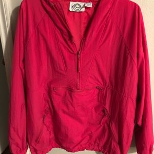 Vintage Pink Windbreaker Pull-Over